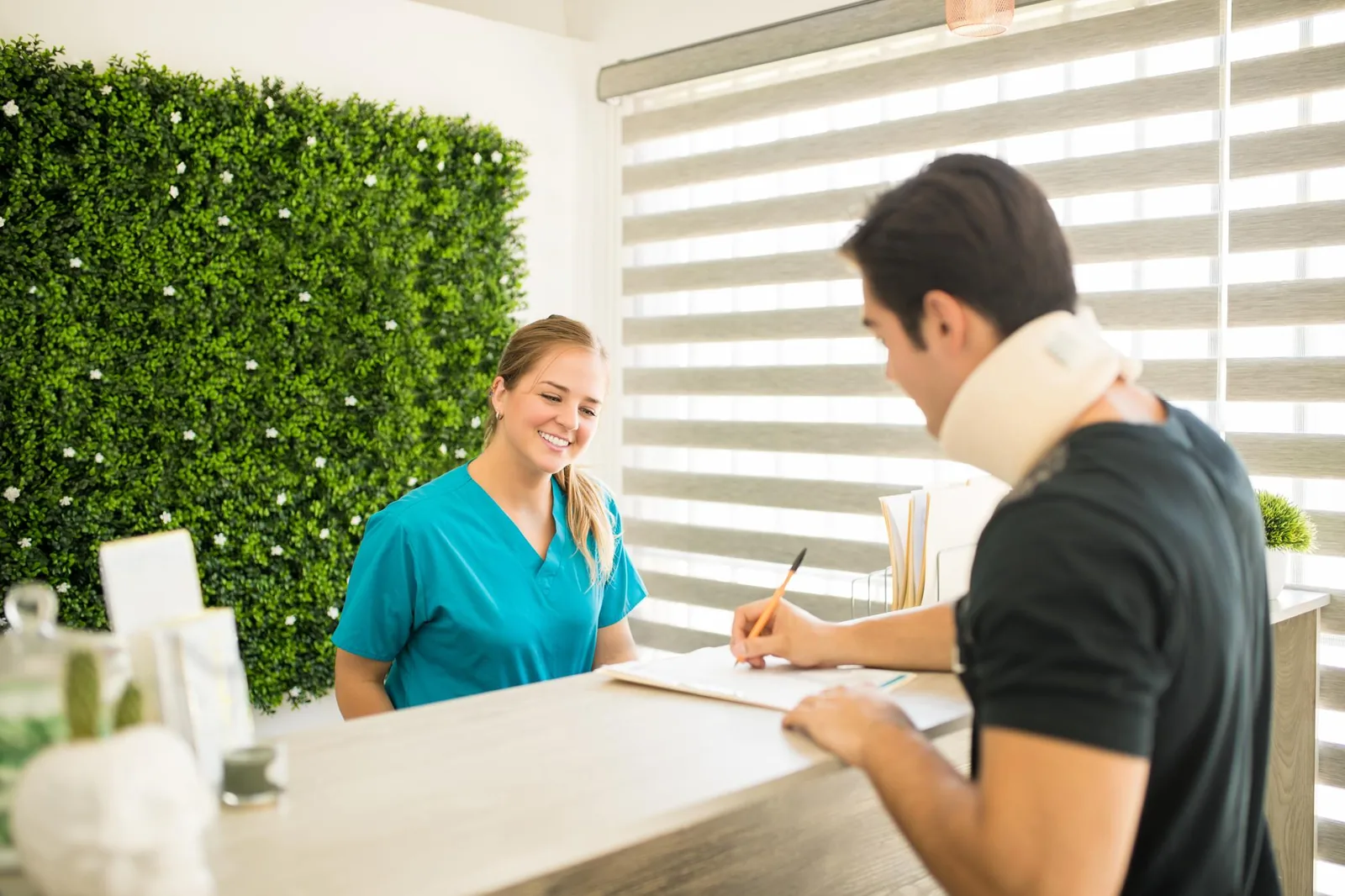 Recepción de una clínica dental